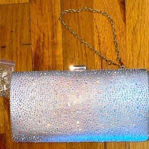Elegant champagne with crystal Clutch Bag